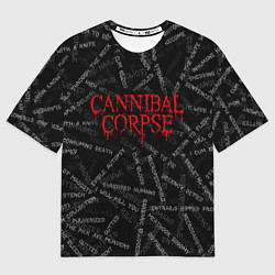 Футболка оверсайз мужская Cannibal Corpse Songs Z, цвет: 3D-принт