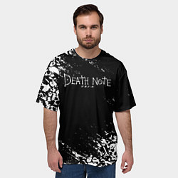 Футболка оверсайз мужская DEATH NOTE ТЕТРАДЬ СМЕРТИ, цвет: 3D-принт — фото 2