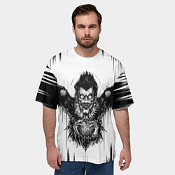 Футболка оверсайз мужская DEATH NOTE ТЕТРАДЬ СМЕРТИ, цвет: 3D-принт — фото 2