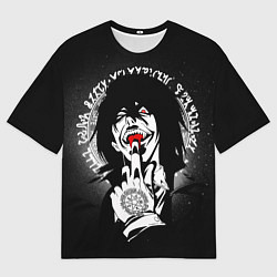 Футболка оверсайз мужская Хеллсинг, Алукард, цвет: 3D-принт