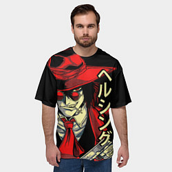 Футболка оверсайз мужская Хеллсинг, цвет: 3D-принт — фото 2