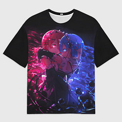 Футболка оверсайз мужская Рам и Рем, цвет: 3D-принт