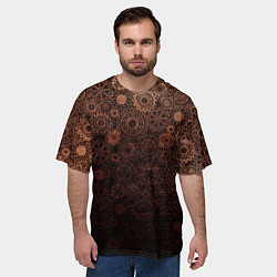 Футболка оверсайз мужская Шестеренки, цвет: 3D-принт — фото 2