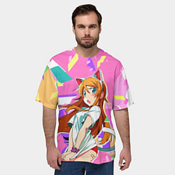 Футболка оверсайз мужская Kirino Kousaka, цвет: 3D-принт — фото 2
