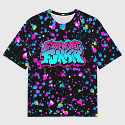 Футболка оверсайз мужская FRIDAY NIGHT FUNKIN NEON, цвет: 3D-принт
