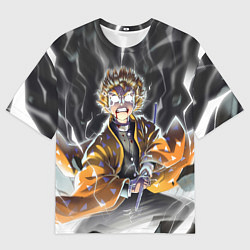 Футболка оверсайз мужская ЗЕНИЦУ ZENITSU KNY, цвет: 3D-принт