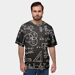 Футболка оверсайз мужская Математические уравнения, цвет: 3D-принт — фото 2