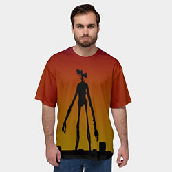 Футболка оверсайз мужская СИРЕНОГОЛОВЫЙ МОНСТР, цвет: 3D-принт — фото 2