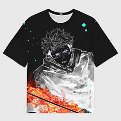 Футболка оверсайз мужская Магическая битва Jujutsu kai, цвет: 3D-принт