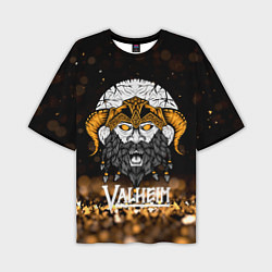Мужская футболка оверсайз Valheim Viking Gold