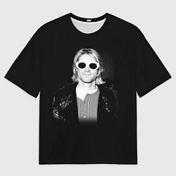 Футболка оверсайз мужская Курт Кобейн в Очках Nirvana, цвет: 3D-принт
