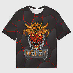 Футболка оверсайз мужская Valheim тотем викинга, цвет: 3D-принт