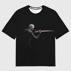 Футболка оверсайз мужская Вирджил с катаной, цвет: 3D-принт