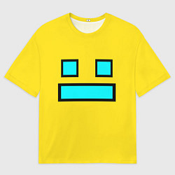 Мужская футболка оверсайз Geometry Dash: Smile