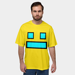 Футболка оверсайз мужская Geometry Dash: Smile, цвет: 3D-принт — фото 2