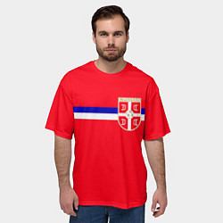 Футболка оверсайз мужская Сборная Сербии, цвет: 3D-принт — фото 2