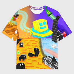 Футболка оверсайз мужская Geometry Dash: RobTop Z, цвет: 3D-принт