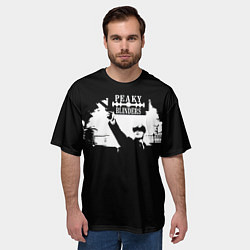 Футболка оверсайз мужская Peaky BlindersОстрые Козырьки, цвет: 3D-принт — фото 2