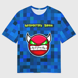 Мужская футболка оверсайз Geometry Dash
