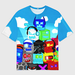 Мужская футболка оверсайз Geometry Dash