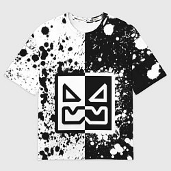 Футболка оверсайз мужская Geometry Dash: Black, цвет: 3D-принт