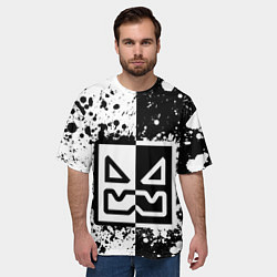 Футболка оверсайз мужская Geometry Dash: Black, цвет: 3D-принт — фото 2