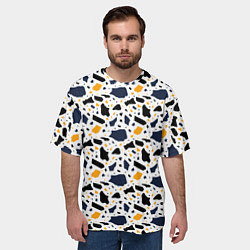Футболка оверсайз мужская Итальянский Узор Терраццо, цвет: 3D-принт — фото 2