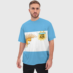Футболка оверсайз мужская Сборная Аргентины, цвет: 3D-принт — фото 2