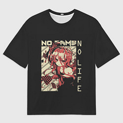 Мужская футболка оверсайз Нет игры нет жизни Широ