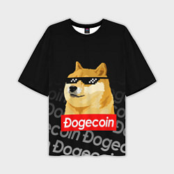 Футболка оверсайз мужская DOGECOIN DOGE ДОГИКОИН, цвет: 3D-принт