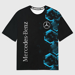 Мужская футболка оверсайз Mercedes Мерседес Неон