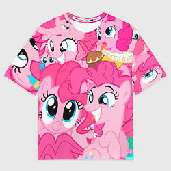 Футболка оверсайз мужская Pinkie Pie pattern, цвет: 3D-принт