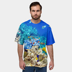 Футболка оверсайз мужская Морской мир, цвет: 3D-принт — фото 2