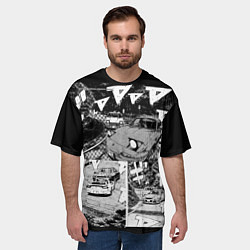 Футболка оверсайз мужская Initial d, цвет: 3D-принт — фото 2