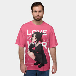 Футболка оверсайз мужская Love is war, цвет: 3D-принт — фото 2