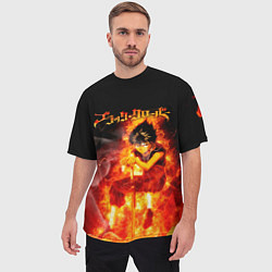 Футболка оверсайз мужская Юно в огне Чёрный клевер, цвет: 3D-принт — фото 2