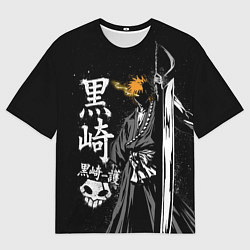 Мужская футболка оверсайз Bleach, Ичиго с мечом