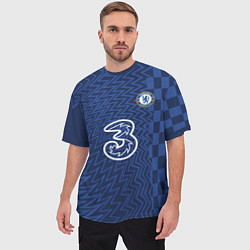 Футболка оверсайз мужская FC Chelsea Home Vapor Match Shirt 202122, цвет: 3D-принт — фото 2