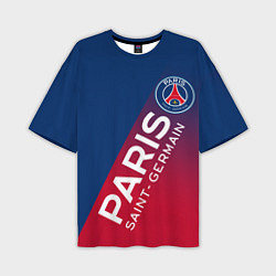Футболка оверсайз мужская ФК ПСЖ PARIS SAINT GERMAIN, цвет: 3D-принт