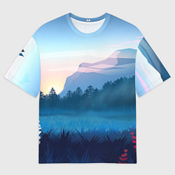 Футболка оверсайз мужская Рассвет, цвет: 3D-принт