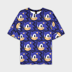 Мужская футболка оверсайз Sonic pattern