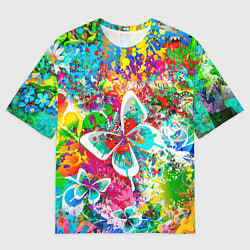 Футболка оверсайз мужская ЯРКИЕ КРАСКИ, цвет: 3D-принт