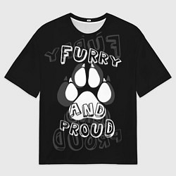 Футболка оверсайз мужская Furry proud, цвет: 3D-принт