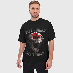 Футболка оверсайз мужская Five Finger Death Punch 5FDP, цвет: 3D-принт — фото 2