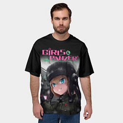 Футболка оверсайз мужская Девушки и танки Girls und Panzer Z, цвет: 3D-принт — фото 2
