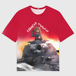 Футболка оверсайз мужская Girls und Panzer Девушки и танки z, цвет: 3D-принт