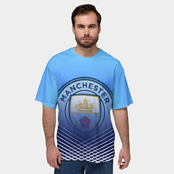 Футболка оверсайз мужская МАНЧЕСТЕР СИТИ МАНЧЕСТЕР, цвет: 3D-принт — фото 2