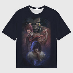 Футболка оверсайз мужская Тетрадь Смерти персонажи, цвет: 3D-принт