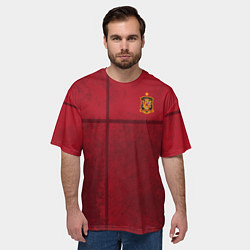 Футболка оверсайз мужская Форма сборной Испании, цвет: 3D-принт — фото 2