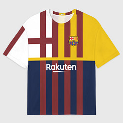 Футболка оверсайз мужская BARCELONA FC БАРСЕЛОНА ФК BARCA, цвет: 3D-принт